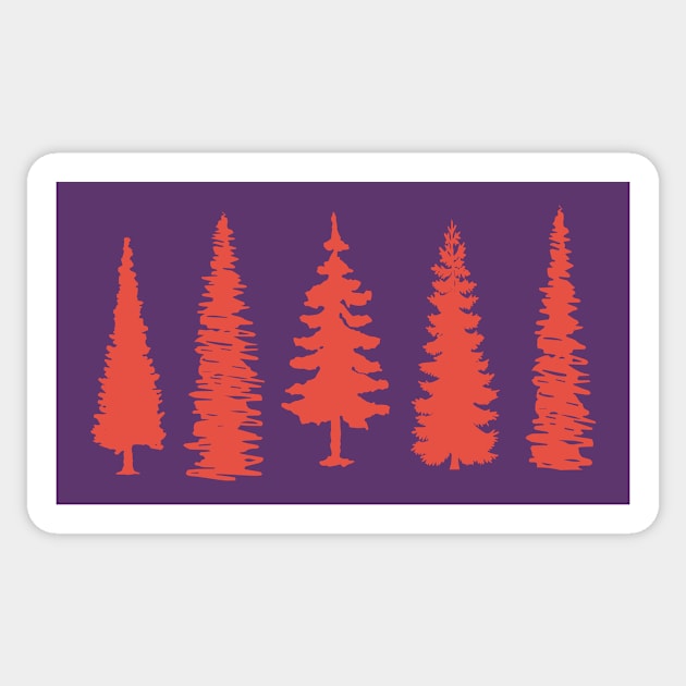 Trees silhouettes Sticker by PallKris